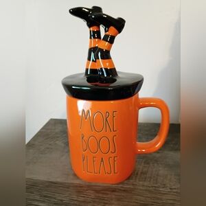 Rae Dunn "More Boos Please" Halloween Topper Mug